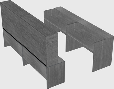 Shared u-shaped reception desks