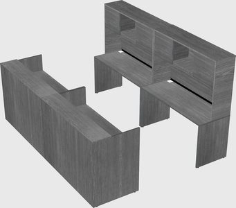Shared u-shaped reception desks