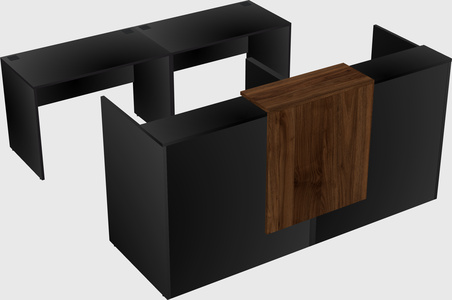 Shared u-shaped reception desks