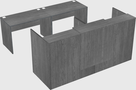 Shared u-shaped reception desks