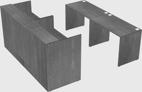 Shared u-shaped reception desks