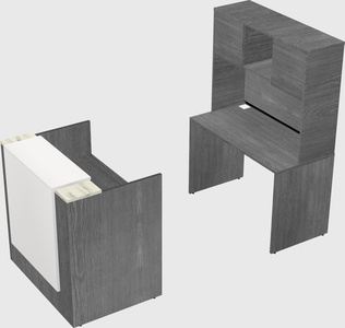 Comptoir d'accueil modulable