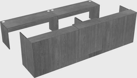 Shared u-shaped reception desks