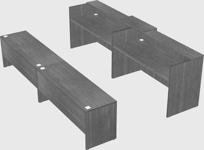 Shared u-shaped reception desks