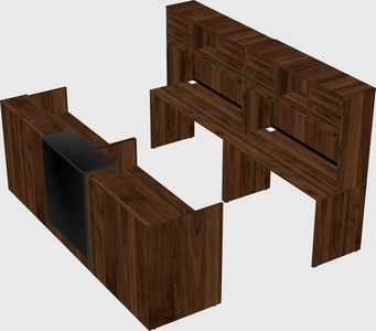 Shared u-shaped reception desks