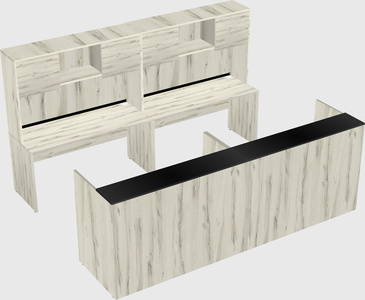 Shared u-shaped reception desks