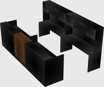 Shared u-shaped reception desks
