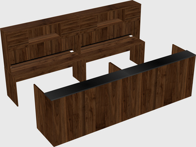 Shared u-shaped reception desks