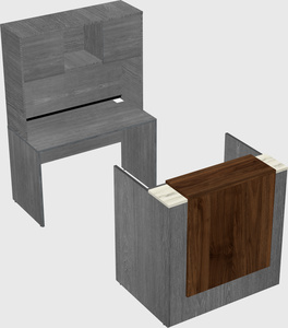 Comptoir d'accueil modulable