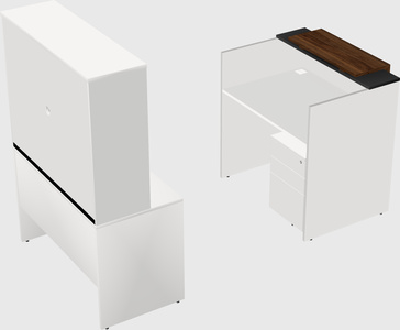 Comptoir d'accueil modulable