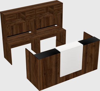 Shared u-shaped reception desks