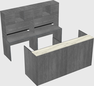 Shared u-shaped reception desks