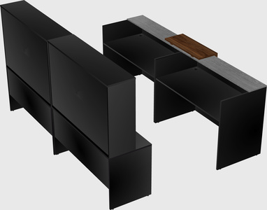 Shared u-shaped reception desks