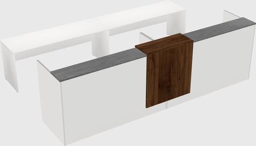 Shared u-shaped reception desks