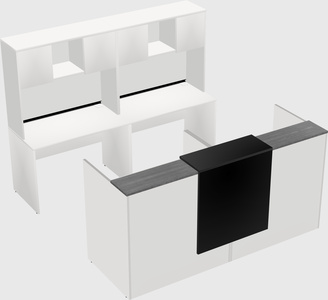 Shared u-shaped reception desks