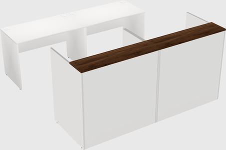 Shared u-shaped reception desks