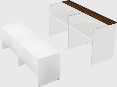 Shared u-shaped reception desks