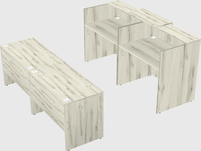 Shared u-shaped reception desks