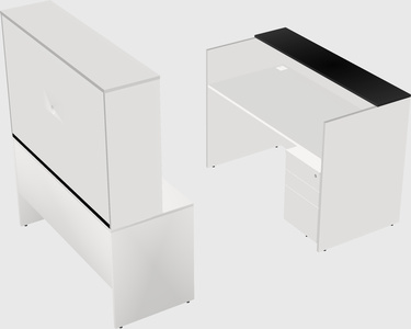 Comptoir d'accueil modulable