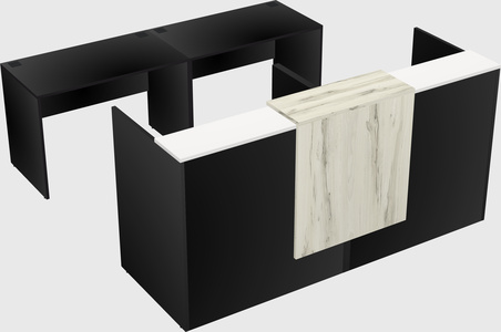 Shared u-shaped reception desks