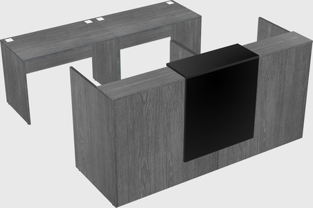 Shared u-shaped reception desks