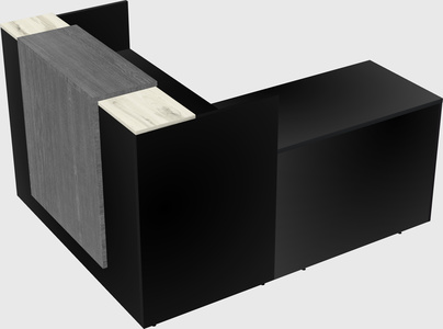 L-shaped modular reception