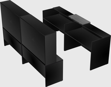 Shared u-shaped reception desks
