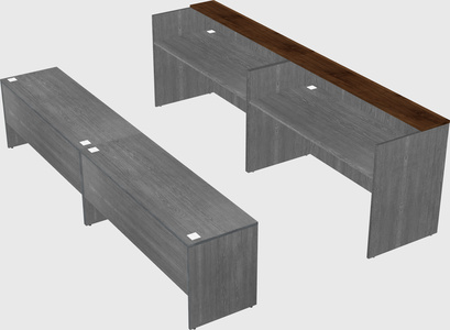 Shared u-shaped reception desks
