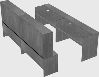 Shared u-shaped reception desks