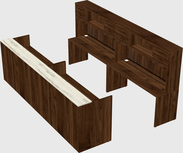 Shared u-shaped reception desks