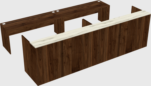 Shared u-shaped reception desks