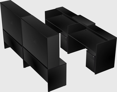 Shared u-shaped reception desks
