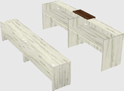 Shared u-shaped reception desks