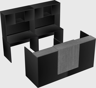 Shared u-shaped reception desks