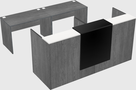 Shared u-shaped reception desks