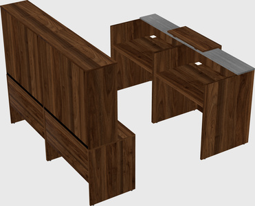 Shared u-shaped reception desks