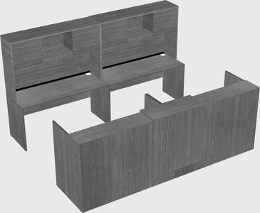 Shared u-shaped reception desks