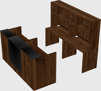Shared u-shaped reception desks