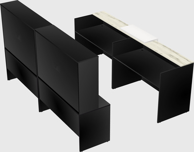 Shared u-shaped reception desks