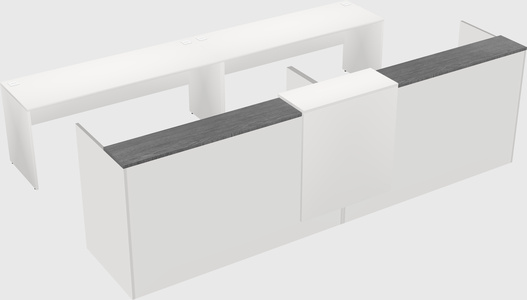 Shared u-shaped reception desks
