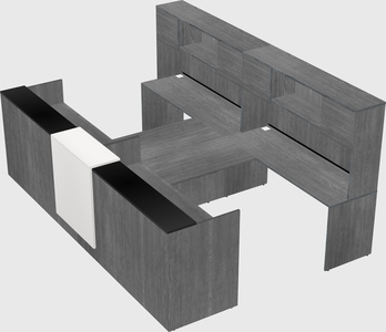 Shared u-shaped reception desks