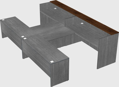 Shared u-shaped reception desks