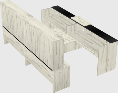 Shared u-shaped reception desks