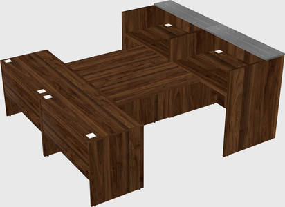 Shared u-shaped reception desks