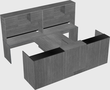 Shared u-shaped reception desks