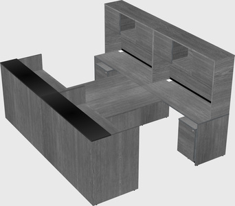 Shared u-shaped reception desks