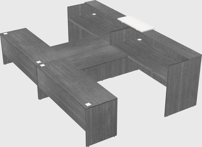 Shared u-shaped reception desks