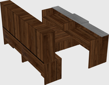 Shared u-shaped reception desks