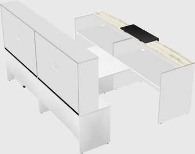 Shared u-shaped reception desks