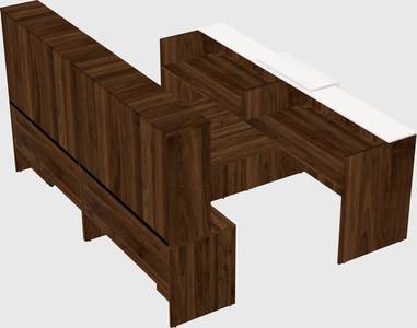 Shared u-shaped reception desks